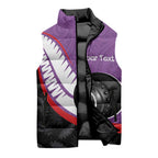 Personalised Aotearoa Lawn Bowls Sleeveless Puffer Jacket Maori and Silver Fern Sporty Style Purple Color - Aussie Hoodie