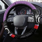 Aotearoa Lawn Bowls Steering Wheel Cover Maori and Silver Fern Sporty Style Purple Color - Aussie Hoodie