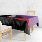 Personalised Aotearoa Lawn Bowls Tablecloth Maori and Silver Fern Sporty Style Purple Color - Aussie Hoodie