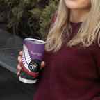 Personalised Aotearoa Lawn Bowls Tumbler Cup Maori and Silver Fern Sporty Style Purple Color - Aussie Hoodie