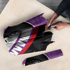 Personalised Aotearoa Lawn Bowls Umbrella Maori and Silver Fern Sporty Style Purple Color - Aussie Hoodie