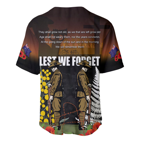 New Zealand and Australia ANZAC Day Baseball Jersey Soldier and Last Post Camouflage Pattern