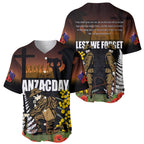 New Zealand and Australia ANZAC Day Baseball Jersey Soldier and Last Post Camouflage Pattern