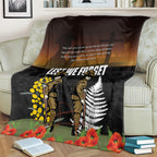 New Zealand and Australia ANZAC Day Blanket Soldier and Last Post Camouflage Pattern