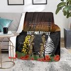 New Zealand and Australia ANZAC Day Blanket Soldier and Last Post Camouflage Pattern