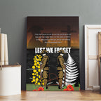New Zealand and Australia ANZAC Day Canvas Wall Art Soldier and Last Post Camouflage Pattern