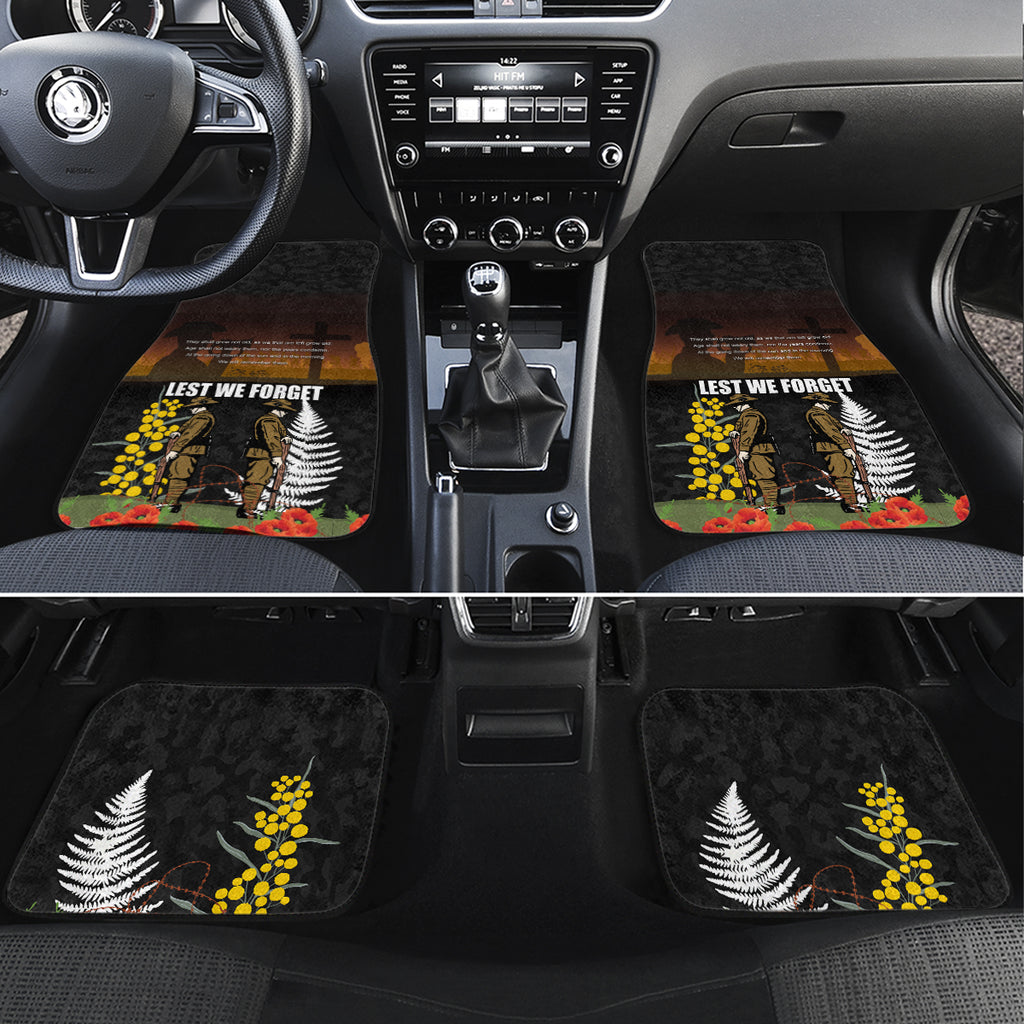 New Zealand and Australia ANZAC Day Car Mats Soldier and Last Post Camouflage Pattern