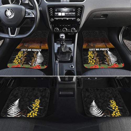 New Zealand and Australia ANZAC Day Car Mats Soldier and Last Post Camouflage Pattern