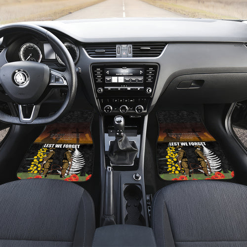 New Zealand and Australia ANZAC Day Car Mats Soldier and Last Post Camouflage Pattern