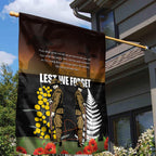 New Zealand and Australia ANZAC Day Garden Flag Soldier and Last Post Camouflage Pattern