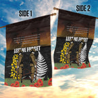 New Zealand and Australia ANZAC Day Garden Flag Soldier and Last Post Camouflage Pattern