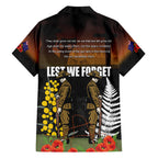 New Zealand and Australia ANZAC Day Hawaiian Shirt Soldier and Last Post Camouflage Pattern