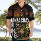 New Zealand and Australia ANZAC Day Hawaiian Shirt Soldier and Last Post Camouflage Pattern