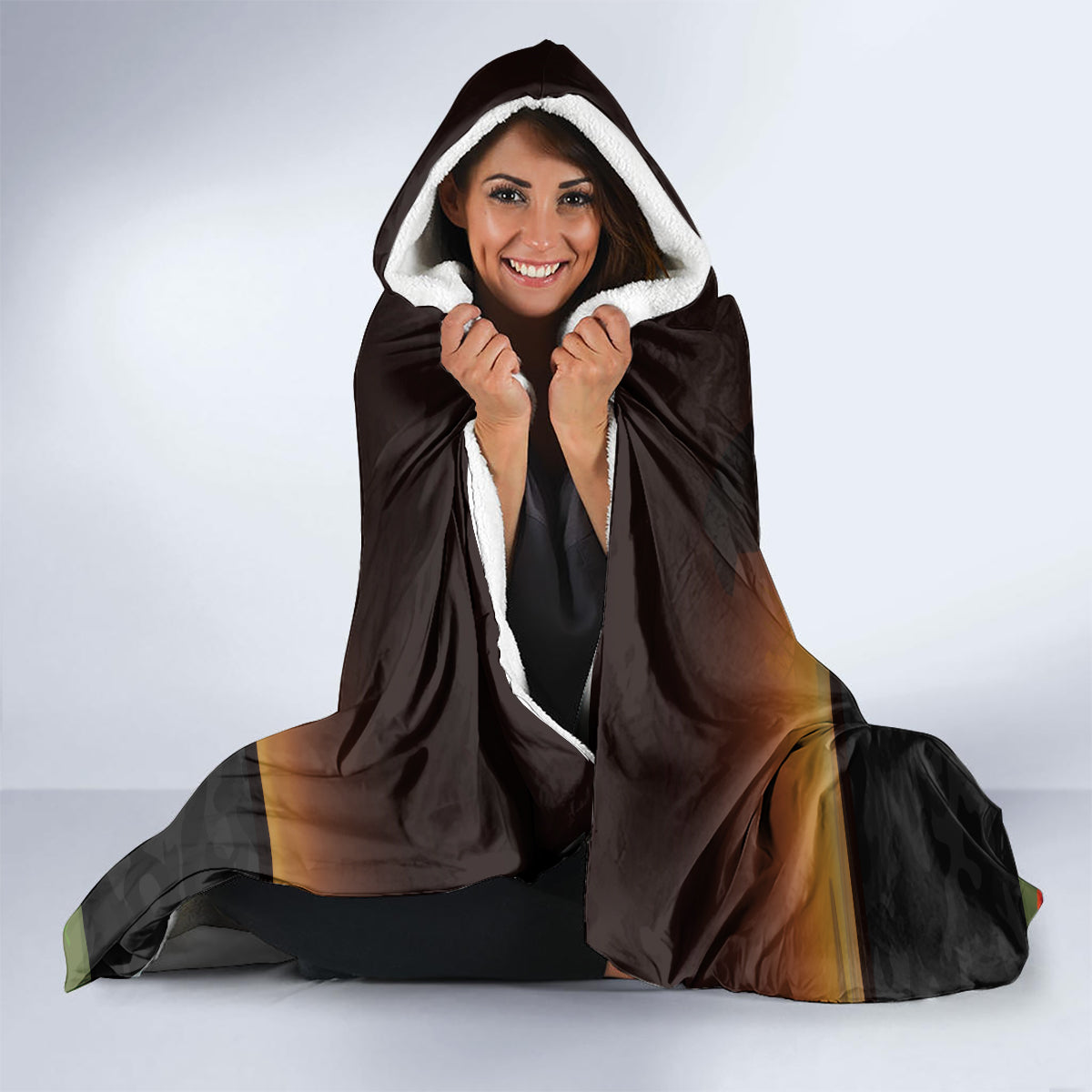 New Zealand and Australia ANZAC Day Hooded Blanket Soldier and Last Post Camouflage Pattern