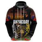 New Zealand and Australia ANZAC Day Hoodie Soldier and Last Post Camouflage Pattern
