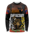 New Zealand and Australia ANZAC Day Long Sleeve Shirt Soldier and Last Post Camouflage Pattern