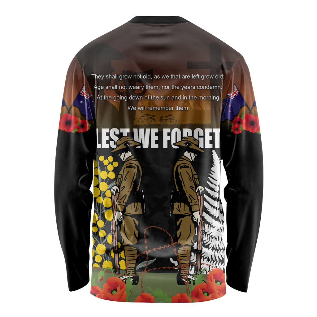 New Zealand and Australia ANZAC Day Long Sleeve Shirt Soldier and Last Post Camouflage Pattern