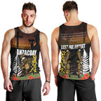 New Zealand and Australia ANZAC Day Men Tank Top Soldier and Last Post Camouflage Pattern