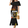New Zealand and Australia ANZAC Day Mermaid Dress Soldier and Last Post Camouflage Pattern