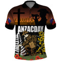 New Zealand and Australia ANZAC Day Polo Shirt Soldier and Last Post Camouflage Pattern