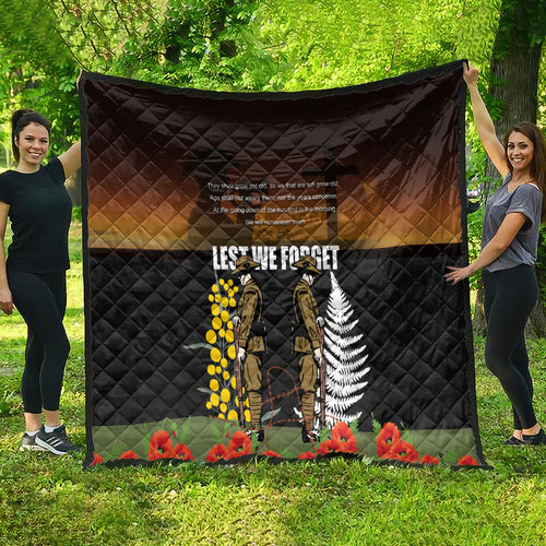 New Zealand and Australia ANZAC Day Quilt Soldier and Last Post Camouflage Pattern