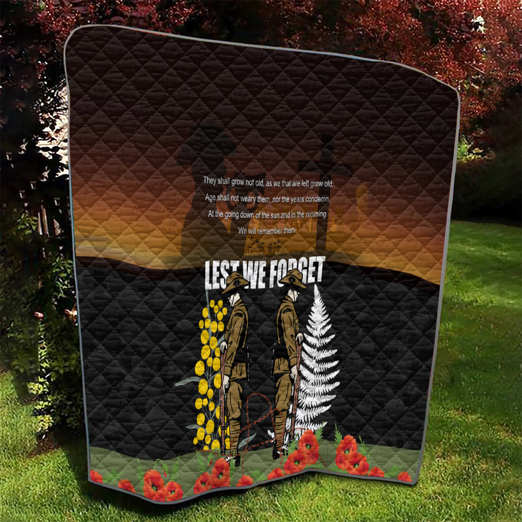 New Zealand and Australia ANZAC Day Quilt Soldier and Last Post Camouflage Pattern