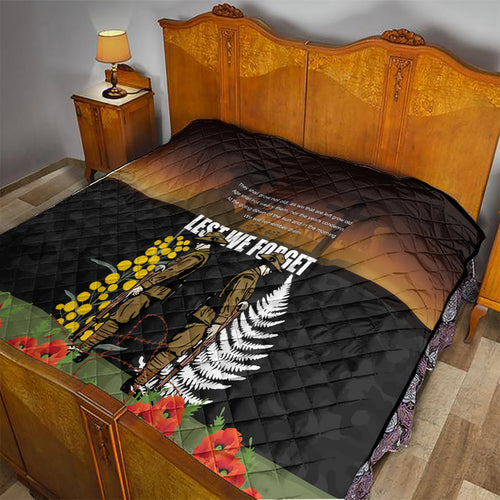 New Zealand and Australia ANZAC Day Quilt Soldier and Last Post Camouflage Pattern