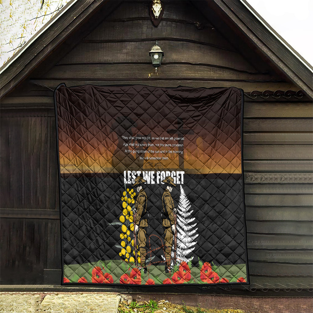 New Zealand and Australia ANZAC Day Quilt Soldier and Last Post Camouflage Pattern