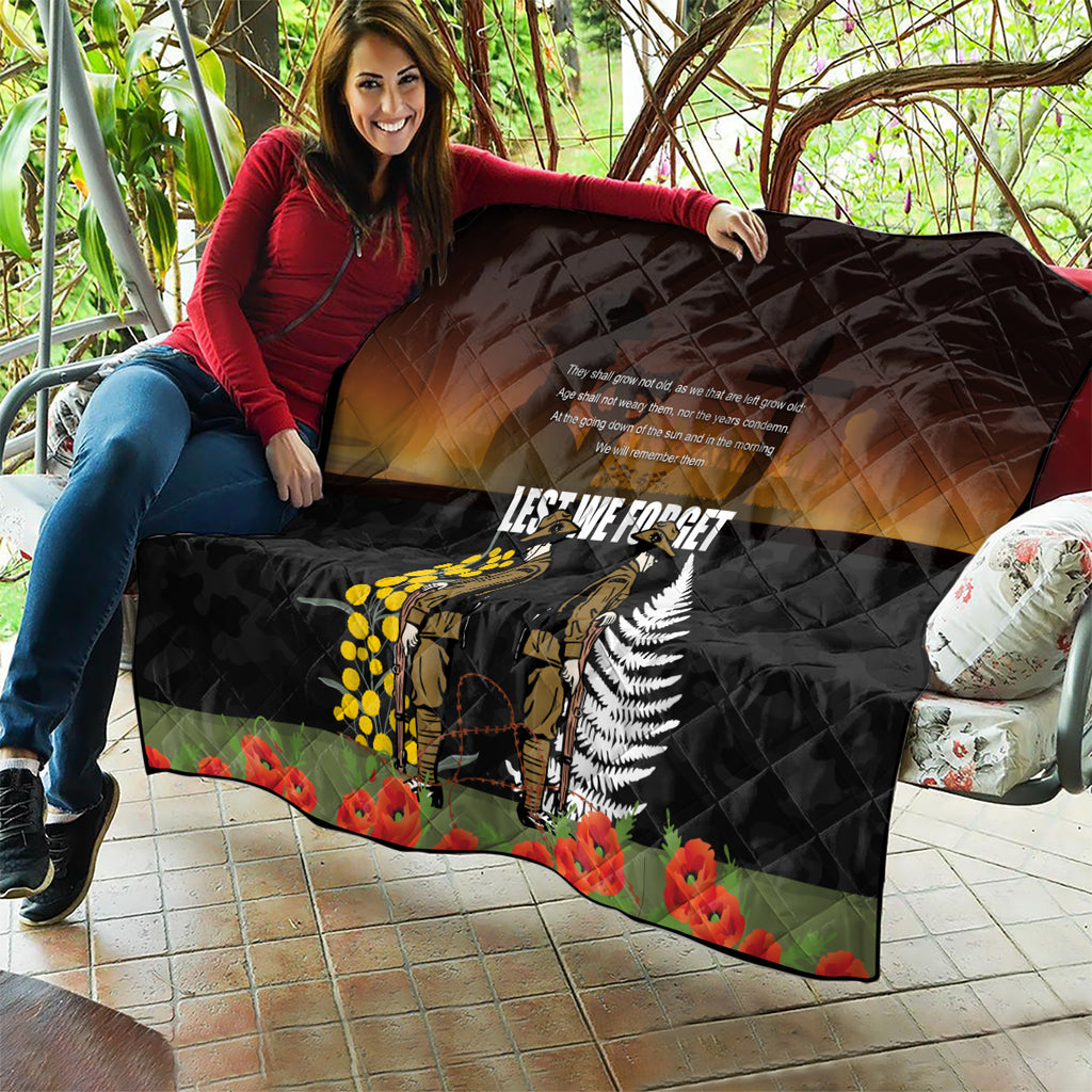 New Zealand and Australia ANZAC Day Quilt Soldier and Last Post Camouflage Pattern