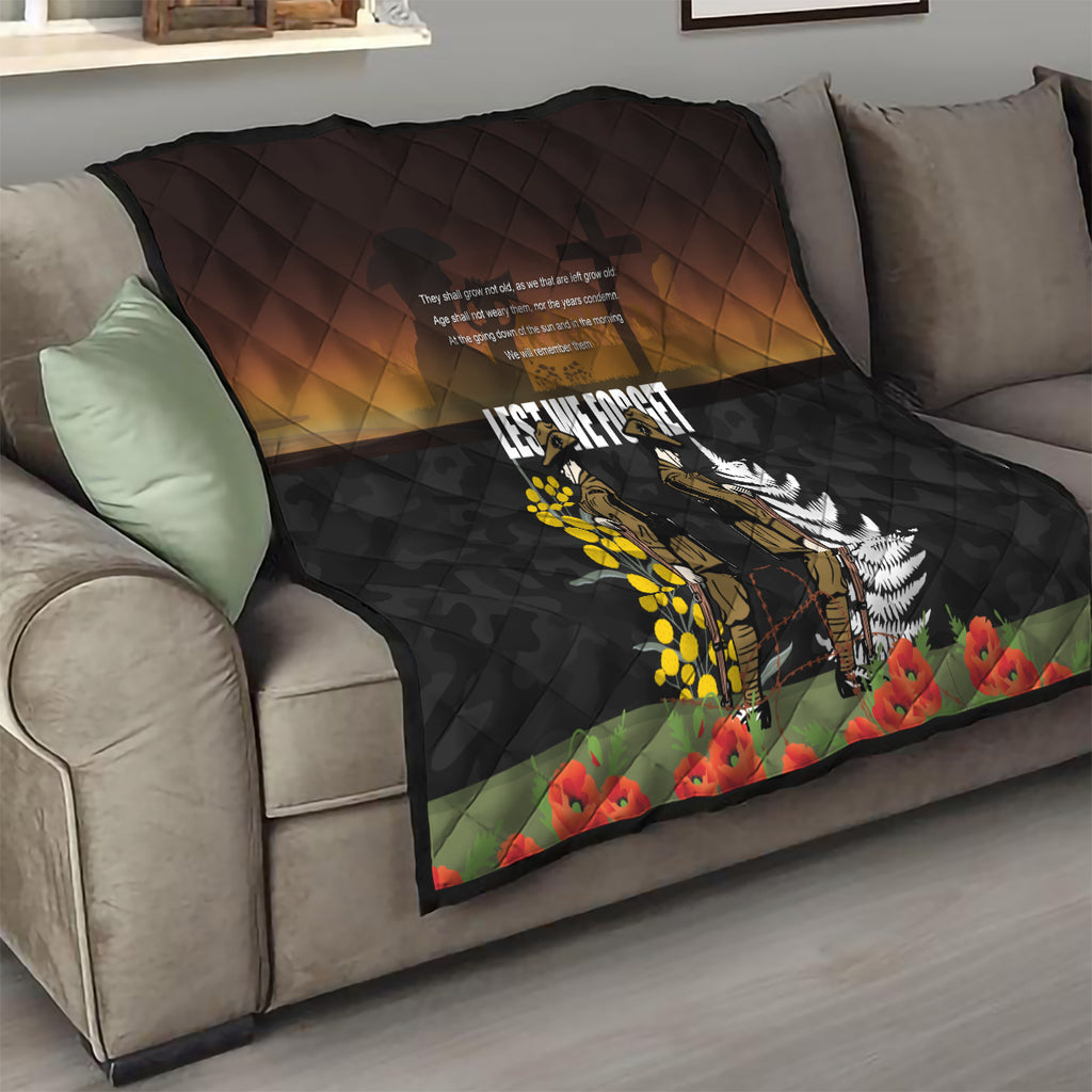 New Zealand and Australia ANZAC Day Quilt Soldier and Last Post Camouflage Pattern