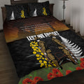 New Zealand and Australia ANZAC Day Quilt Bed Set Soldier and Last Post Camouflage Pattern