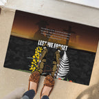 New Zealand and Australia ANZAC Day Rubber Doormat Soldier and Last Post Camouflage Pattern