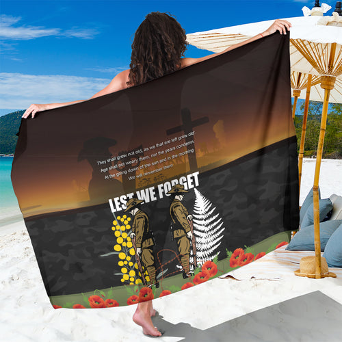 New Zealand and Australia ANZAC Day Sarong Soldier and Last Post Camouflage Pattern