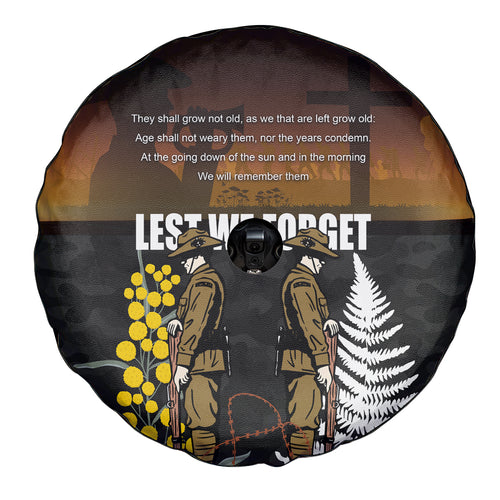 New Zealand and Australia ANZAC Day Spare Tire Cover Soldier and Last Post Camouflage Pattern