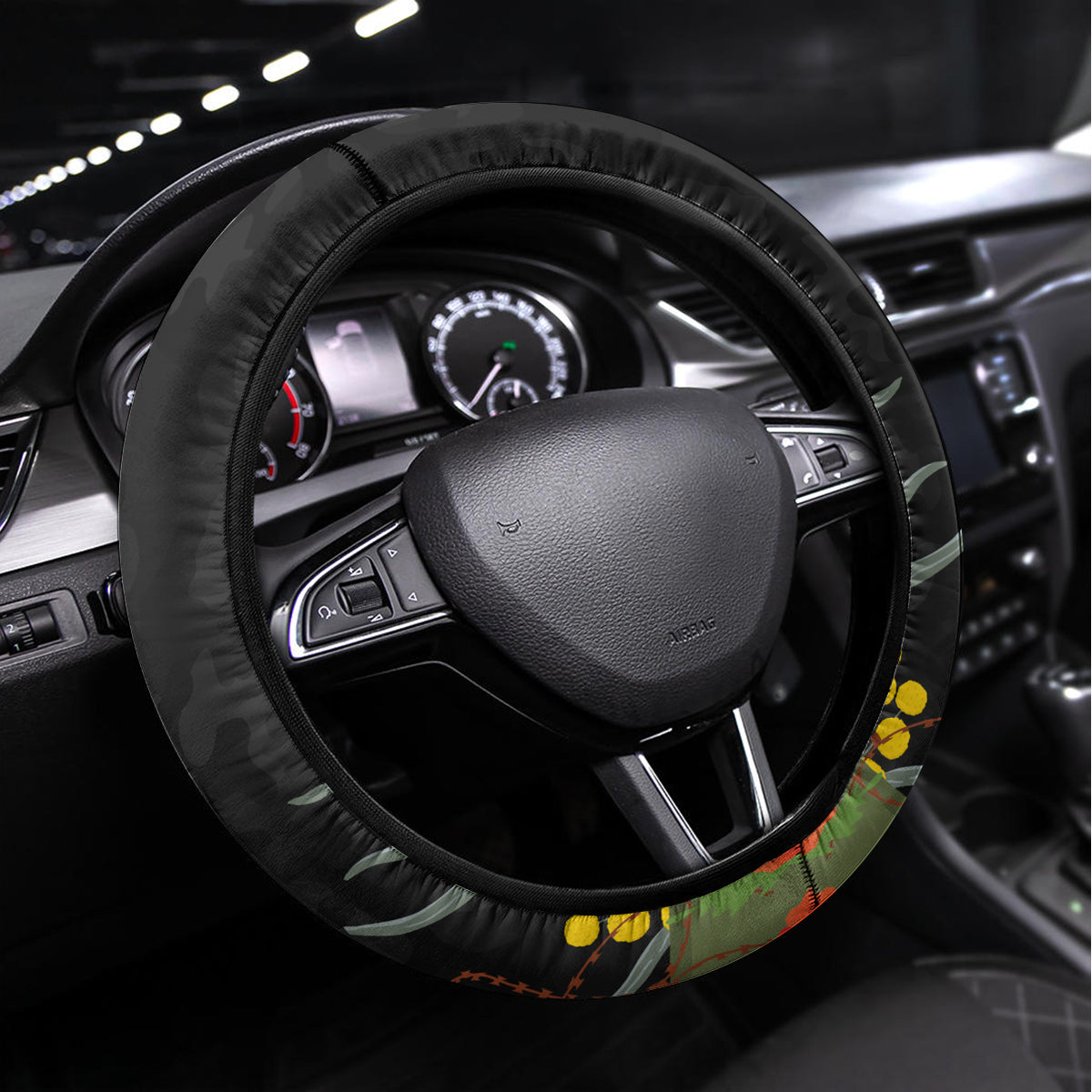 New Zealand and Australia ANZAC Day Steering Wheel Cover Soldier and Last Post Camouflage Pattern