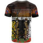 New Zealand and Australia ANZAC Day T Shirt Soldier and Last Post Camouflage Pattern