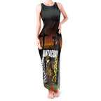 New Zealand and Australia ANZAC Day Tank Maxi Dress Soldier and Last Post Camouflage Pattern
