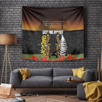New Zealand and Australia ANZAC Day Tapestry Soldier and Last Post Camouflage Pattern