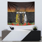 New Zealand and Australia ANZAC Day Tapestry Soldier and Last Post Camouflage Pattern
