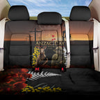 New Zealand and Australia ANZAC Day Back Car Seat Cover Kiwi Bird and Kangaroo Soldier