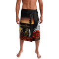 New Zealand and Australia ANZAC Day Lavalava Kiwi Bird and Kangaroo Soldier