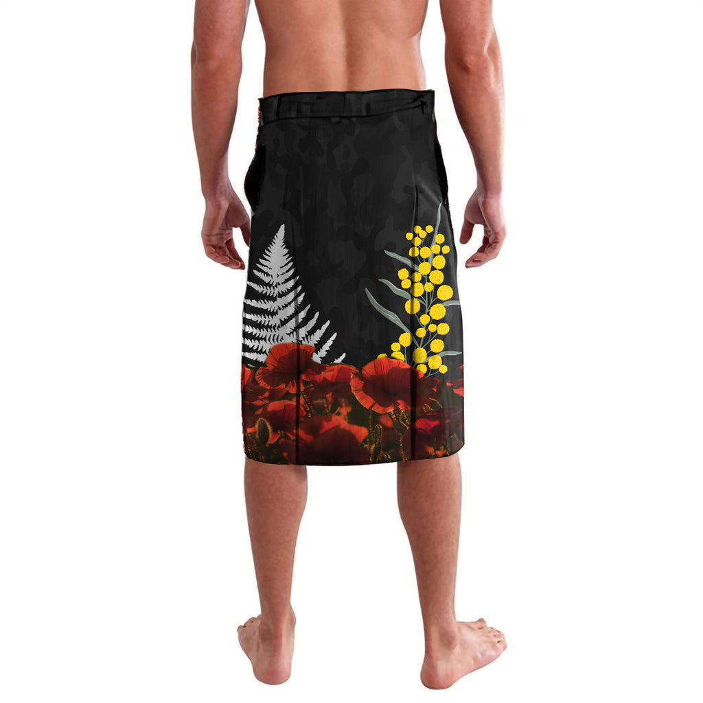 New Zealand and Australia ANZAC Day Lavalava Kiwi Bird and Kangaroo Soldier