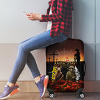 New Zealand and Australia ANZAC Day Luggage Cover Kiwi Bird and Kangaroo Soldier