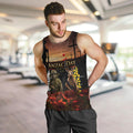 New Zealand and Australia ANZAC Day Men Tank Top Kiwi Bird and Kangaroo Soldier