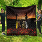 New Zealand and Australia ANZAC Day Quilt Kiwi Bird and Kangaroo Soldier