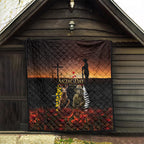 New Zealand and Australia ANZAC Day Quilt Kiwi Bird and Kangaroo Soldier