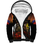 New Zealand and Australia ANZAC Day Sherpa Hoodie Kiwi Bird and Kangaroo Soldier