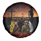 New Zealand and Australia ANZAC Day Spare Tire Cover Kiwi Bird and Kangaroo Soldier