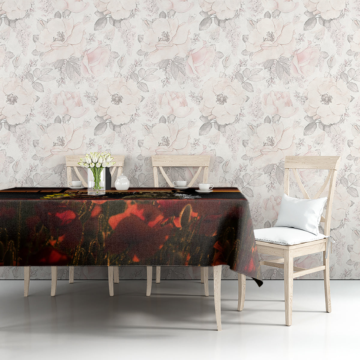 New Zealand and Australia ANZAC Day Tablecloth Kiwi Bird and Kangaroo Soldier