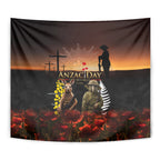 New Zealand and Australia ANZAC Day Tapestry Kiwi Bird and Kangaroo Soldier